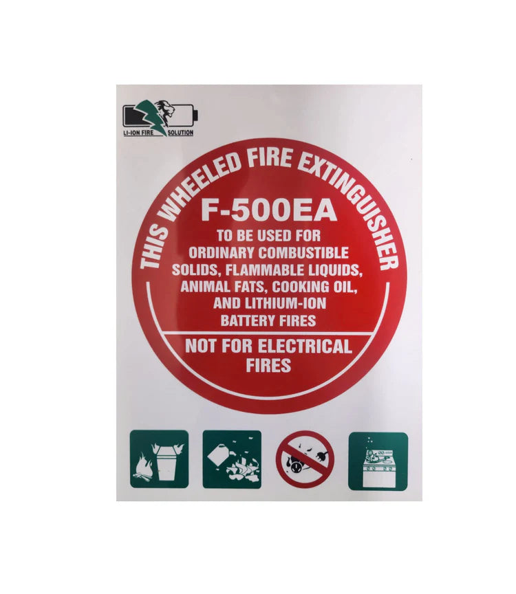 Mobile F-500 Extinguisher I.D Sign