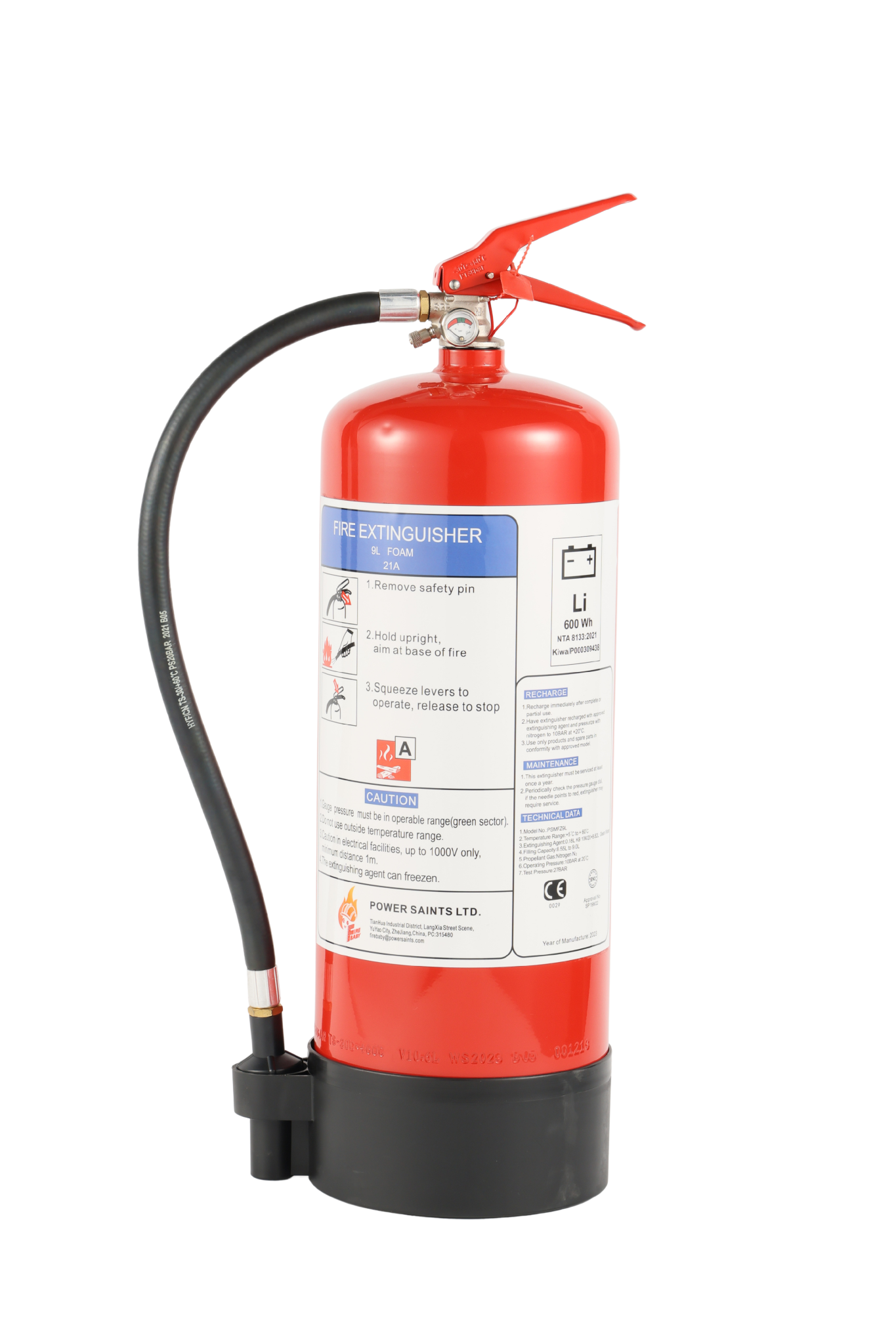 9L XF3000 Li-ion Fire Extinguisher