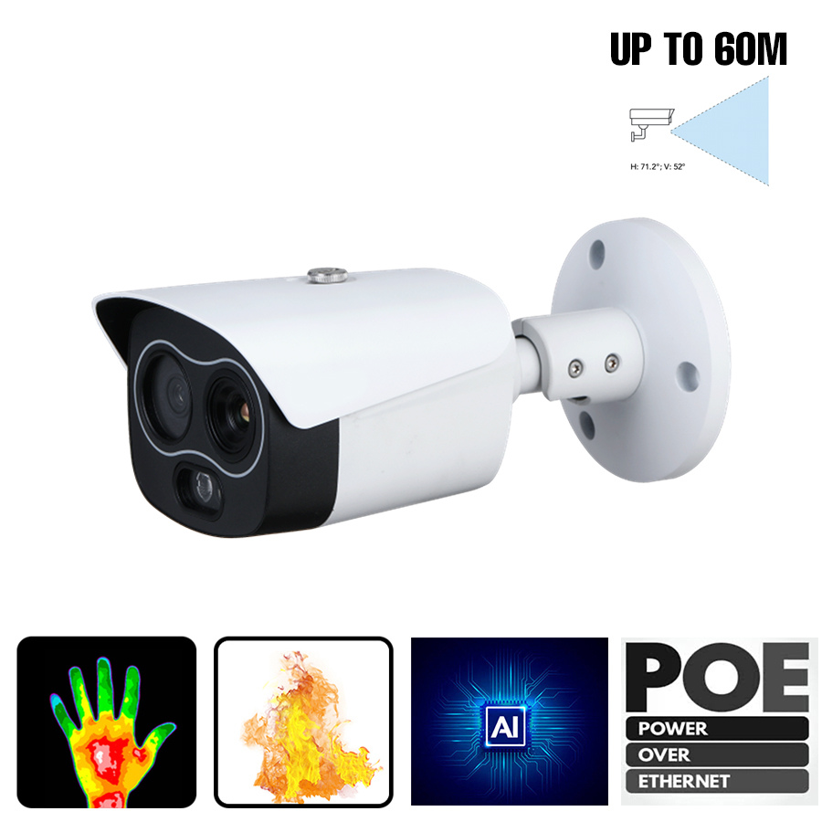 4MP Thermal Network Hybrid Bullet AI Camera IP67 rated