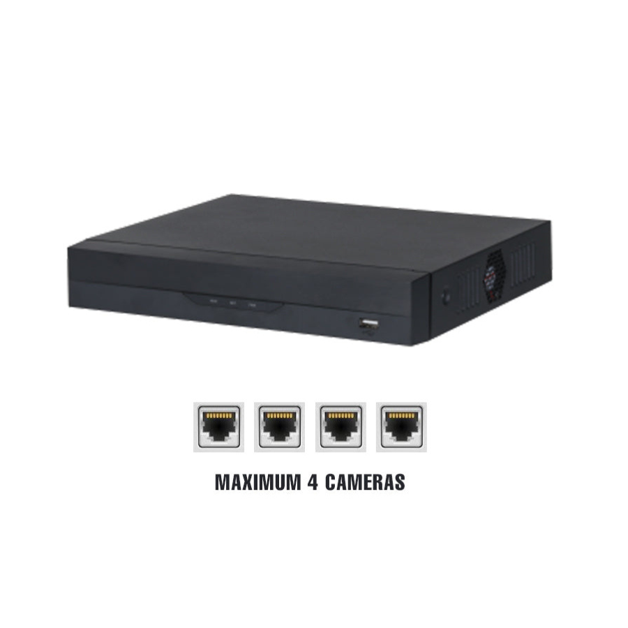 8 Channels Compact 1U 4PoE 1HDD WizSense Network Video Recorder, 2TB hard drive