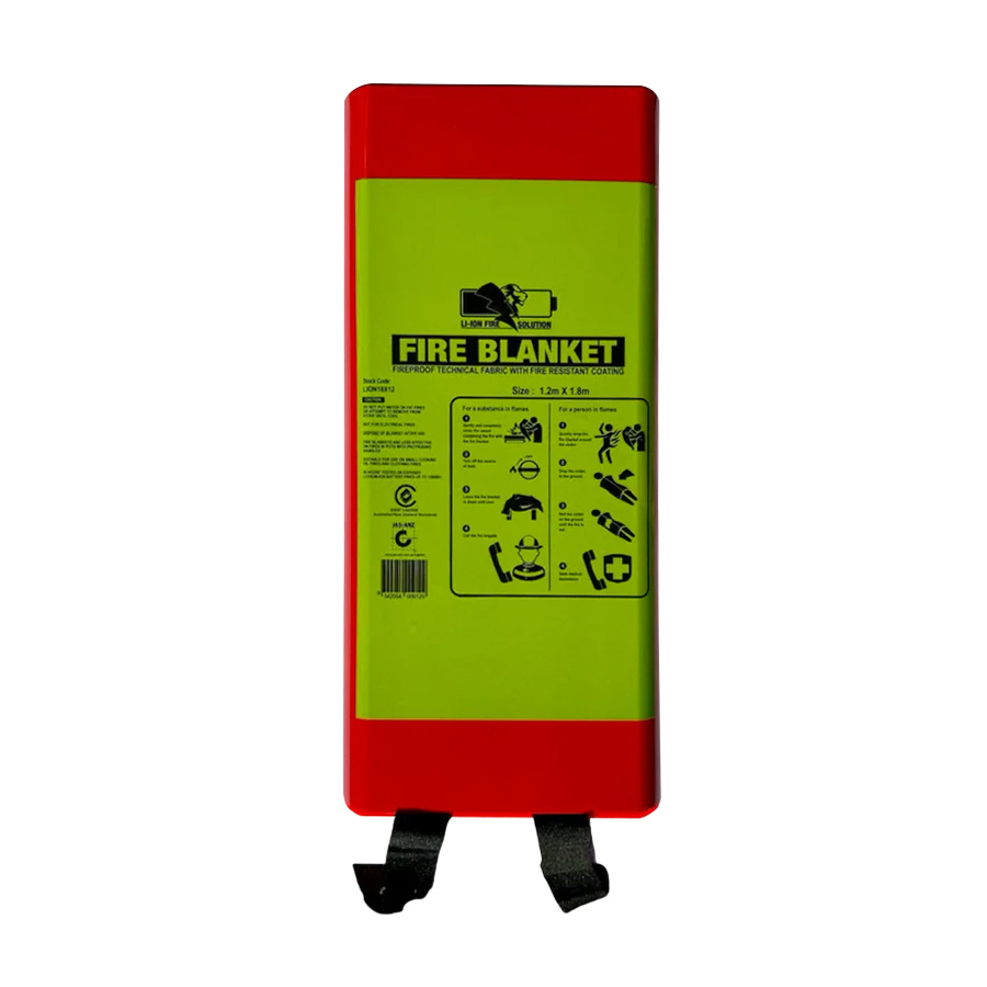 1.8m x 1.2m LI-ION Fire Solution Fire Blanket to 750°C