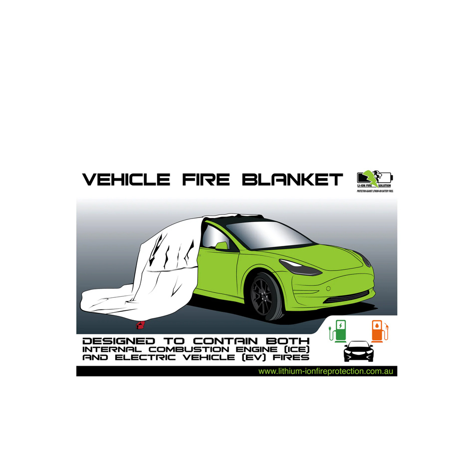 Electric Vehicle Fire Blanket I.D Sign