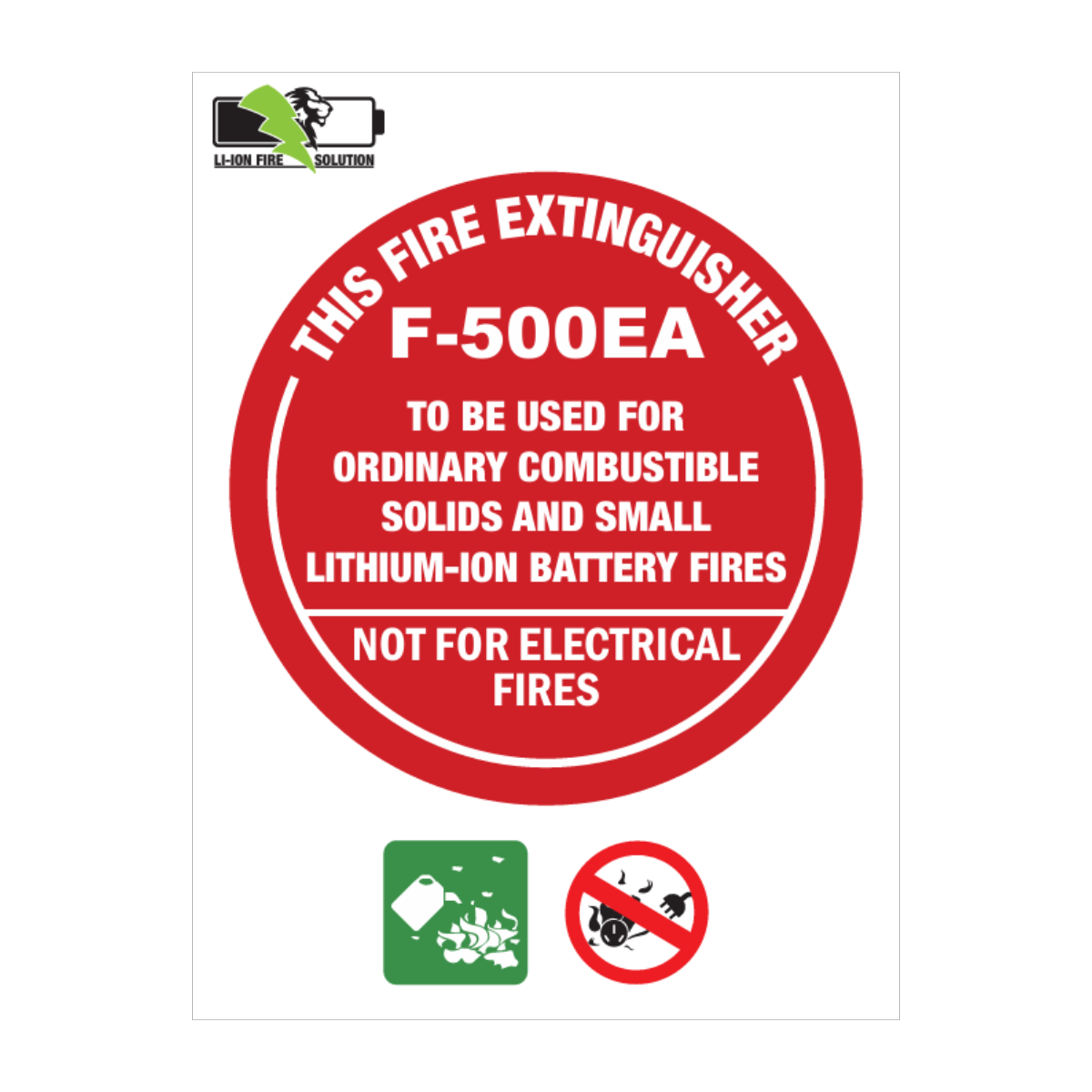 F-500EA Extinguisher I.D Sign